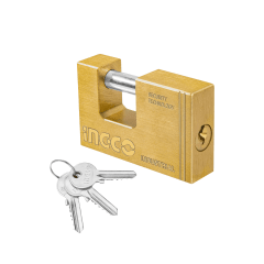 CANDADO ANTIPALANCA BRONCE 60MM 3 LLAVES INGCO