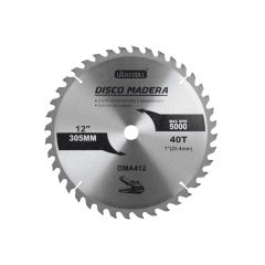 DISCO DE CORTE D/MADERA 12X40T UYUSTOOLS DMA412