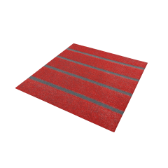 PISO ALFOMBRA ROJO/NEGRO ANCHO : 2M