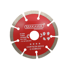 DISCO ROJO DIAMANTAD MARCA:MAKAWA MODELO:MK-0886 TIPO:180X2.2X8.0X22.23MM