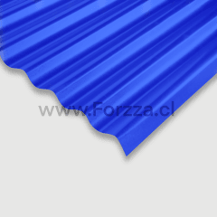 CALAMINA PVC ONDULADA AZUL 1.0MM 3.7M X 0.93M 3.44M2