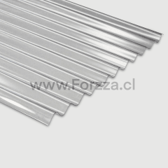 CALAMINA PVC ONDULADA TRANSPARENTE 1.0MM 3.7M X 0.93M 3.44M2