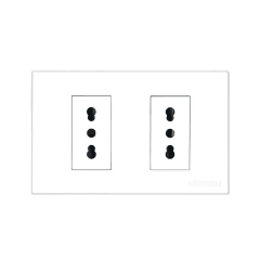 TOMACORRIENTE EMPO DOBLE 16A PC-BLANCA UYUSTOOLS