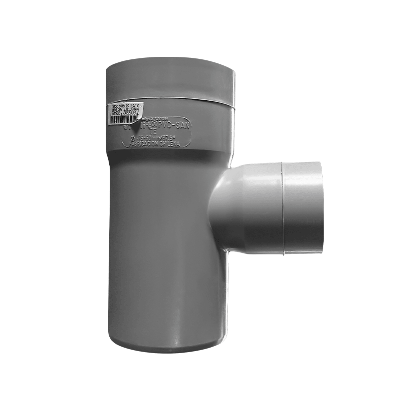 TEE PVC SAN D 75X50 GRIS1