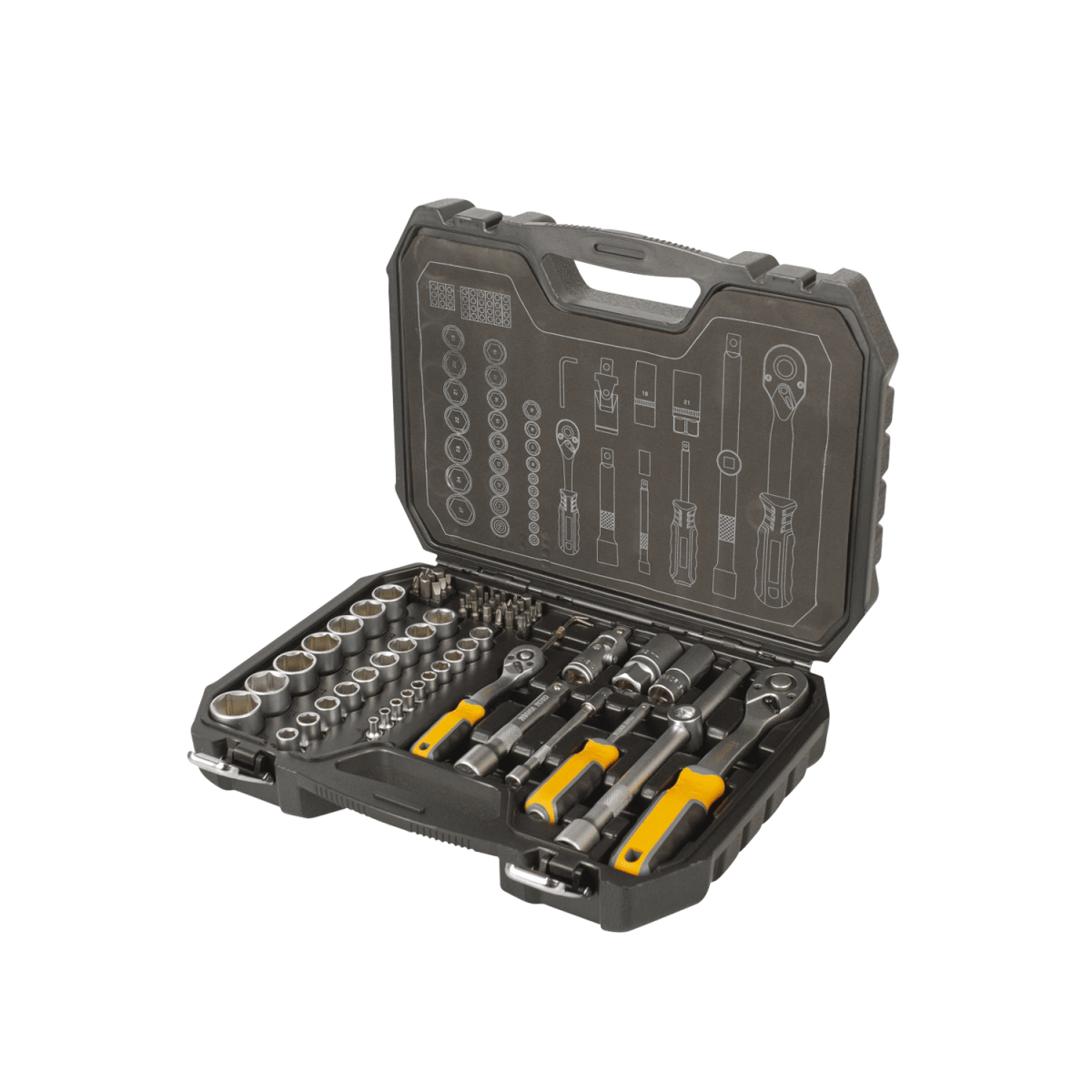 JGO HERRAMIENTAS 1/4 Y 1/2 - 73 PCS HOTECHE1