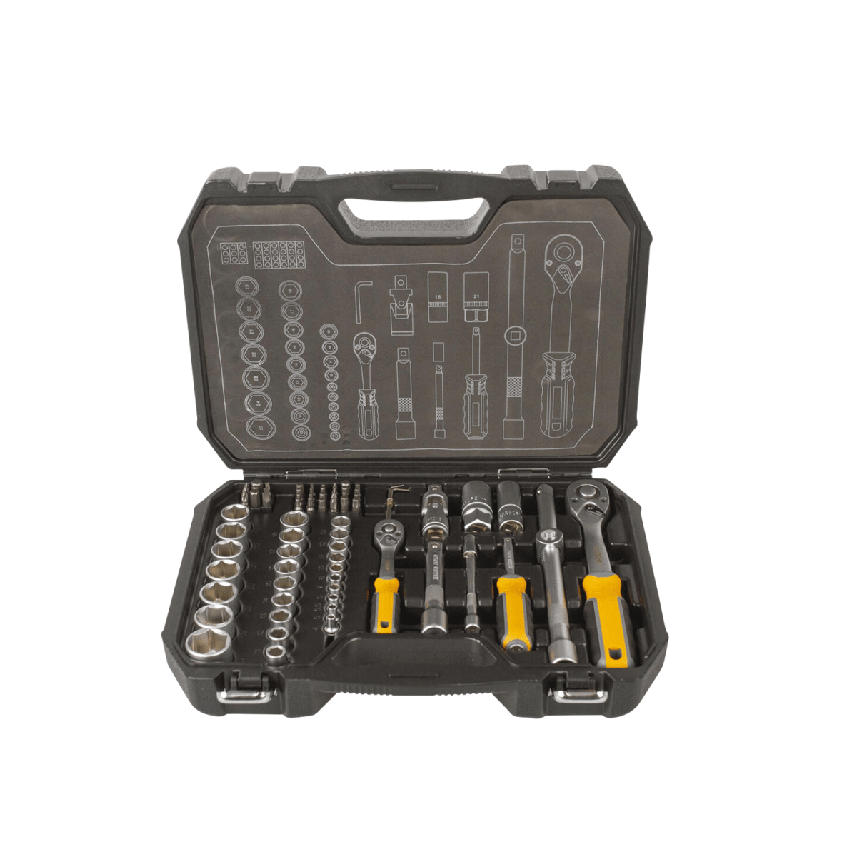 JGO HERRAMIENTAS 1/4 Y 1/2 - 73 PCS HOTECHE2