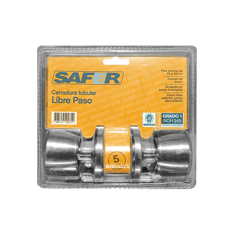 CERRADURA TUBULAR LIBRE PASO SAFER1