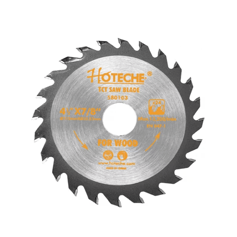DISCO CORTE HOJA DE SIERRA T.C.T PARA MADERA 115 MM X 22.23 MM X 24 DIENTES HOTECHE1
