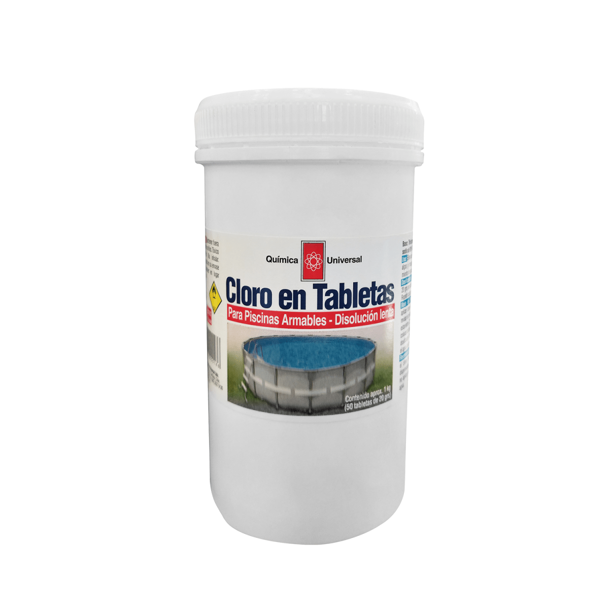 CLORO TABLETA 1 KG (TABLETA 20 G) QUÍMICA UNIVERSAL1