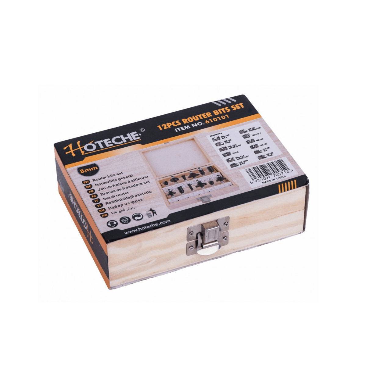 JUEGO DE BROCAS DE ENRUTADOR DE 12 PZS HOTECHE1