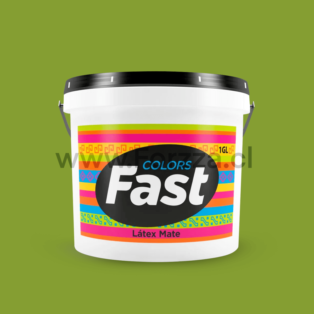 PINTURA LATEX COLOR VERDE MANZANA ANTIHONGO 1GL MARCA FAST1