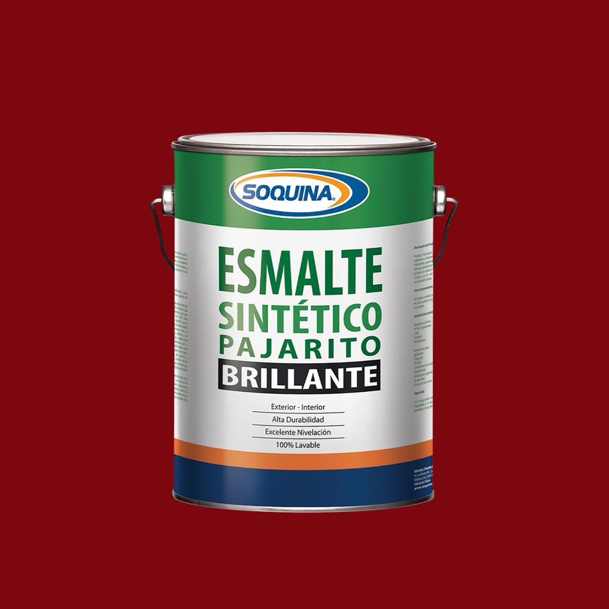 ESMALTE SINTETICO BERMELLON PAJARITO 1LT SOQUINA1