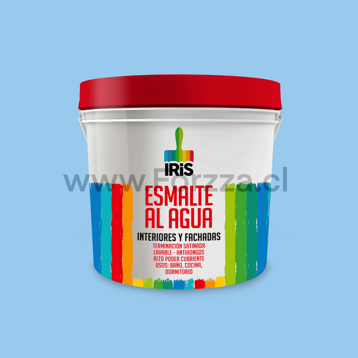 ESMALTE AL AGUA CELESTE 1GL IRIS1