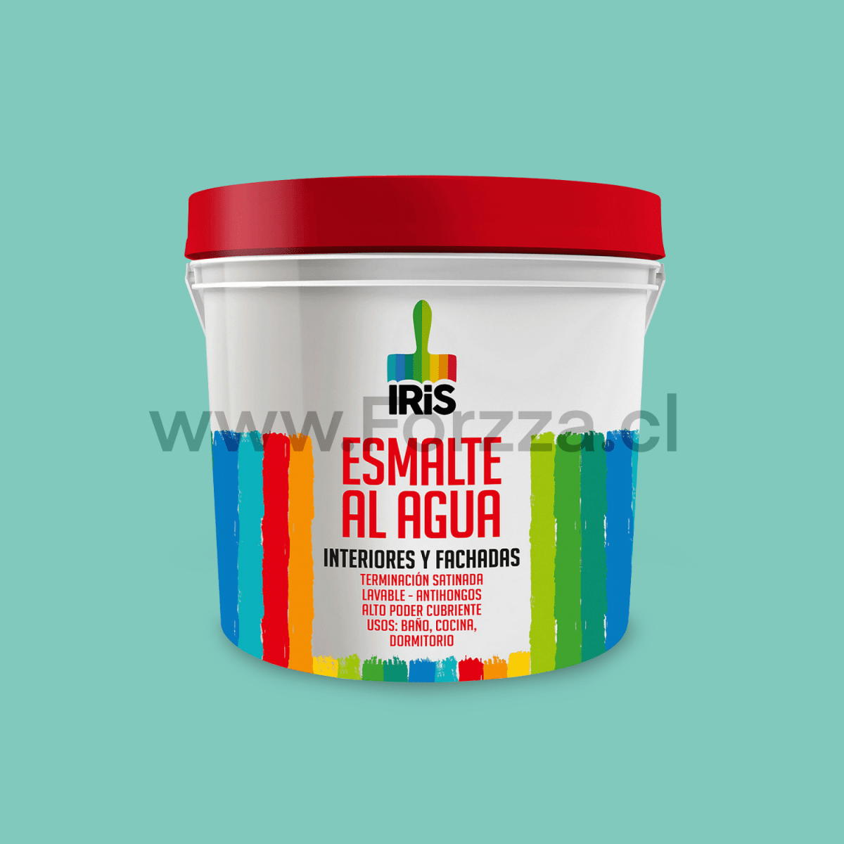 ESMALTE AL AGUA VERDE AGUA GL IRIS1