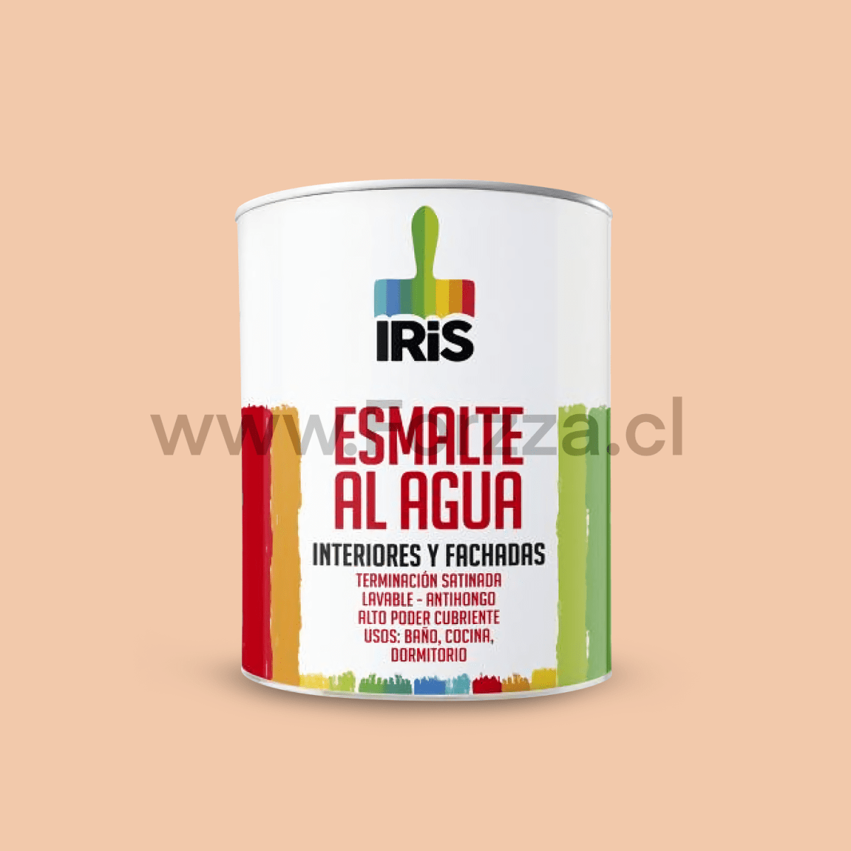 PINTURA ESMALTE AL AGUA COLOR CHAMPAGNE 1/4 GL MARCA IRIS1