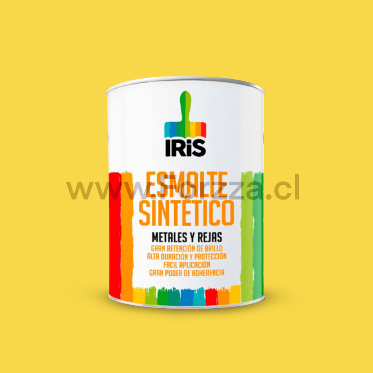 PINTURA ESMALTE SINTETICO COLOR AMARILLO ORO 1/4 GL MARCA IRIS1