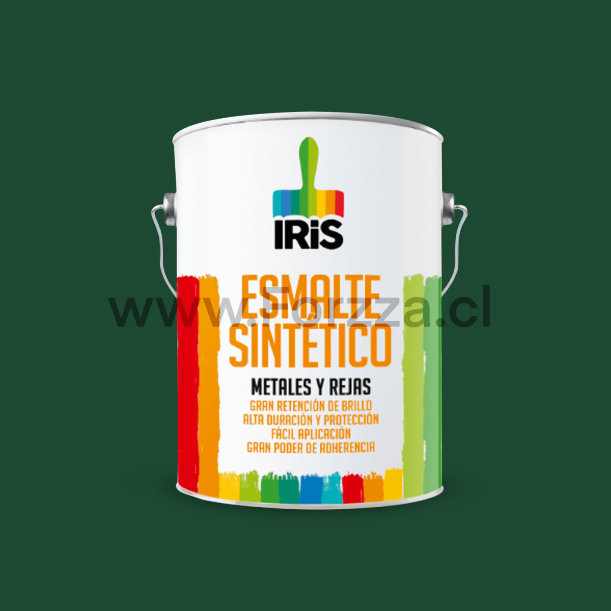 PINTURA ESMALTE SINTETICO COLOR VERDE ESMERALDA 1GL MARCA IRIS1