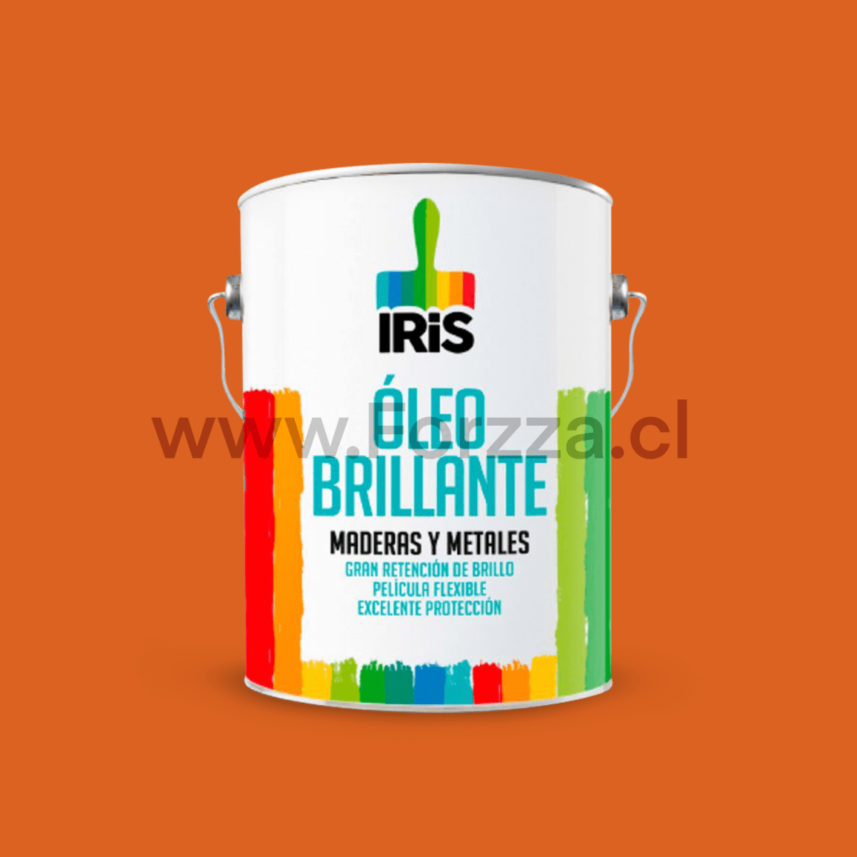 PINTURA OLEO BRILLANTE COLOR NARANJA 1 GL MARCA IRIS1