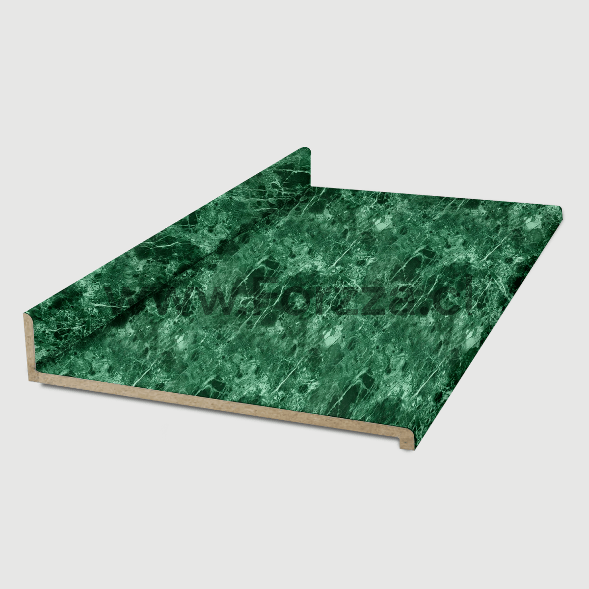 CUBIERTA POST-FORMADA MESÓN CON RESPALDO DE 90 GRADOS MÁRMOL VERDE 100X50X18MM1