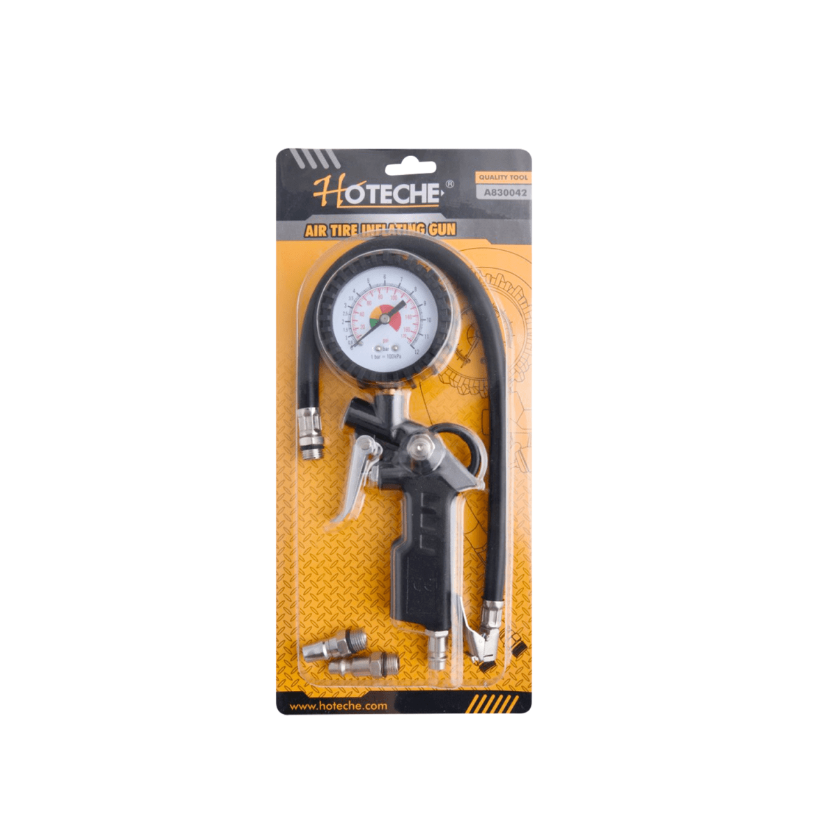 INFLADOR DE NEUMATICO HOTECHE CON ENCHUFE MACHO USA 1 PC2