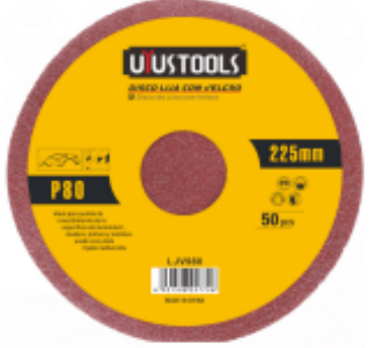 DISCO LIJA CON VELCRO 50UN/SET 225MM#60 LIV9601