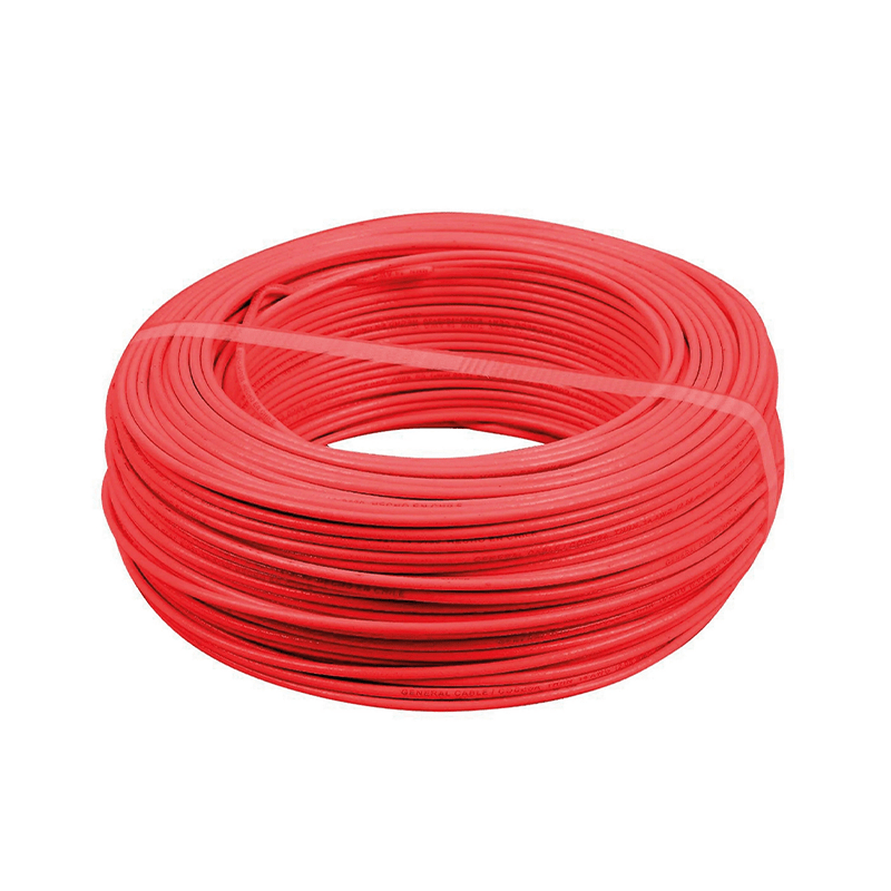 ALAMBRE DE COBRE AISLADO 4MM COLOR ROJO ROLLO 100 MTS1