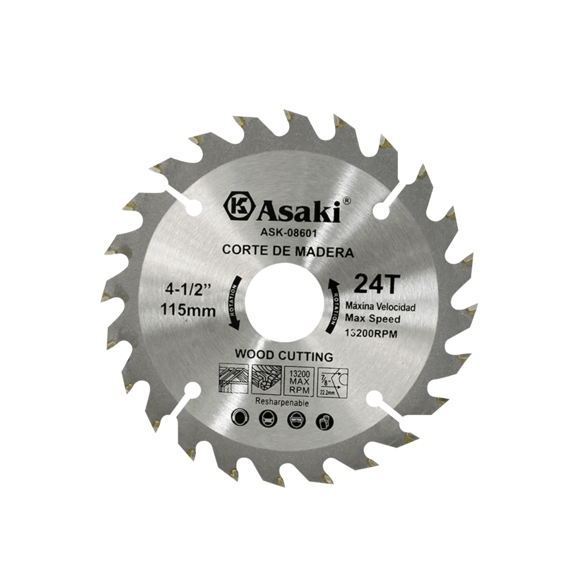 DISCO P/SIERRA 4-1/2X24TX7/8 ASAKI1