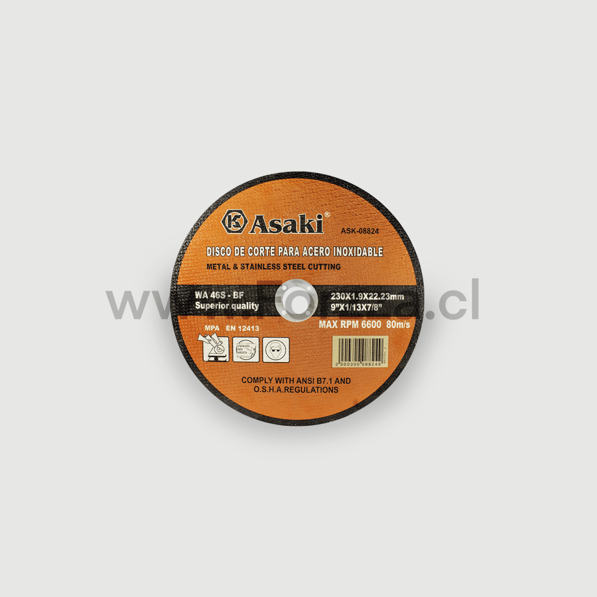 DISCO D/CORTE 230 ASAKI P/AMOLADORA .1