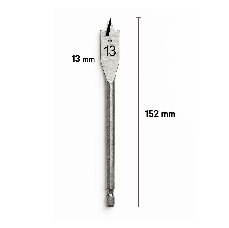 BROCA MADERA PLANA 1/2 (300UN) BCP1021
