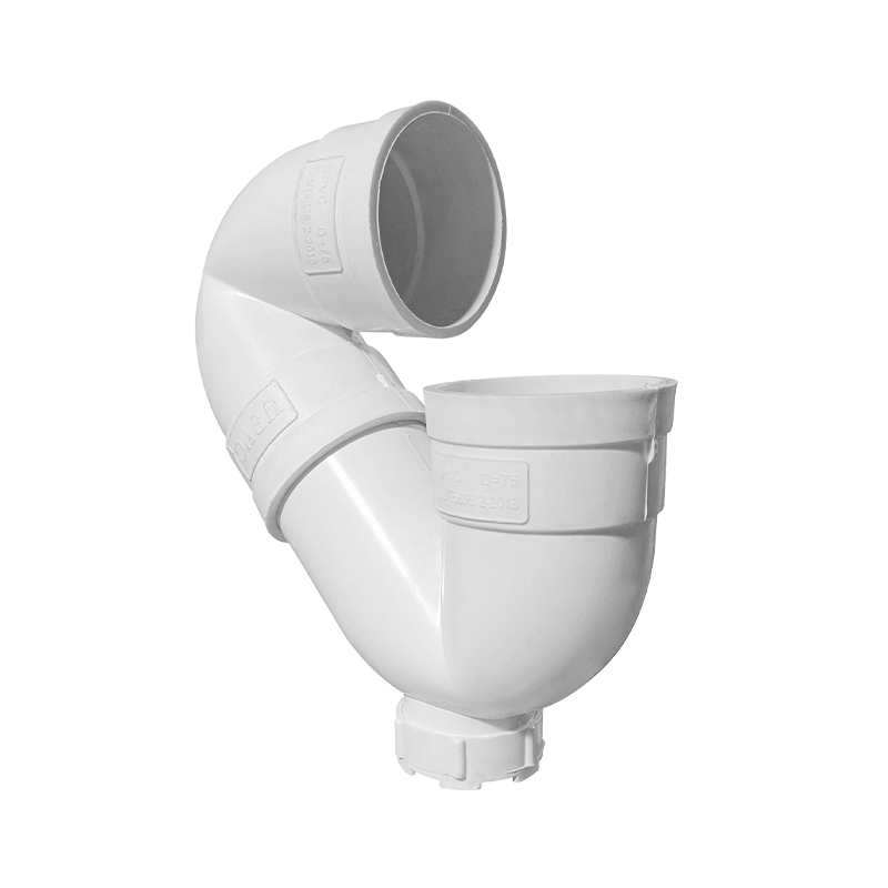 CODO S U-PVC BLANCO 75MM FORZZA2