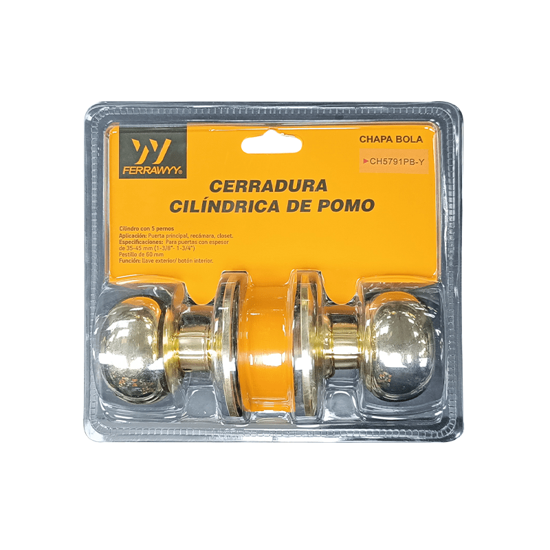 CERRADURA CILÍNDRICA DE POMO FERRAWYY CH5797BN-Y1