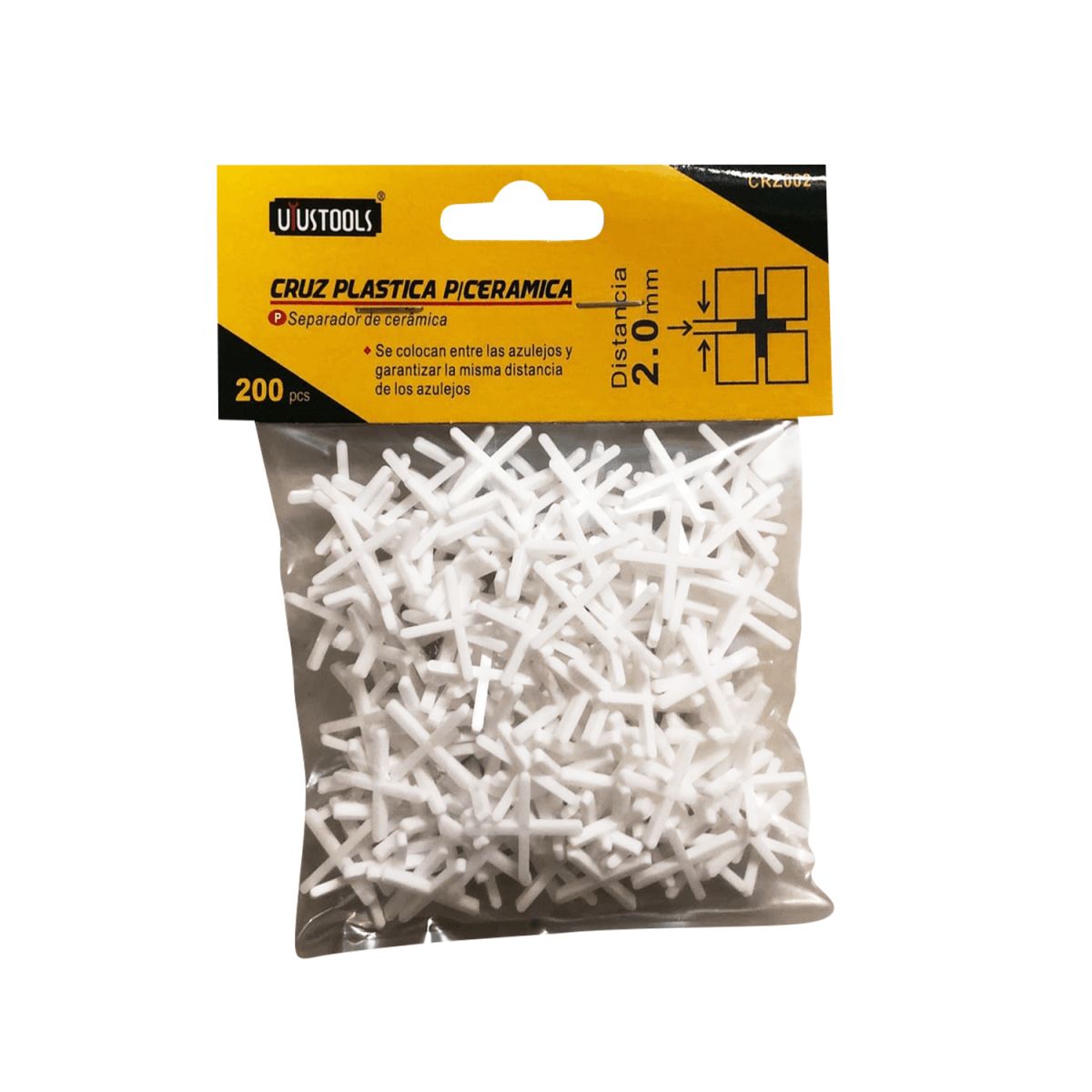 CRUZ PLASTICA PARA CERAMICA 2MM - 200UN UYUSTOOLS1