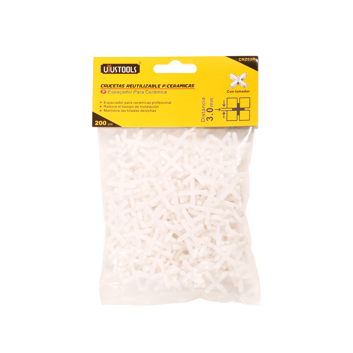 CRUCETAS REUTILIZABLE PARA CERAMICA 3MM 200UN UYUSTOOLS1