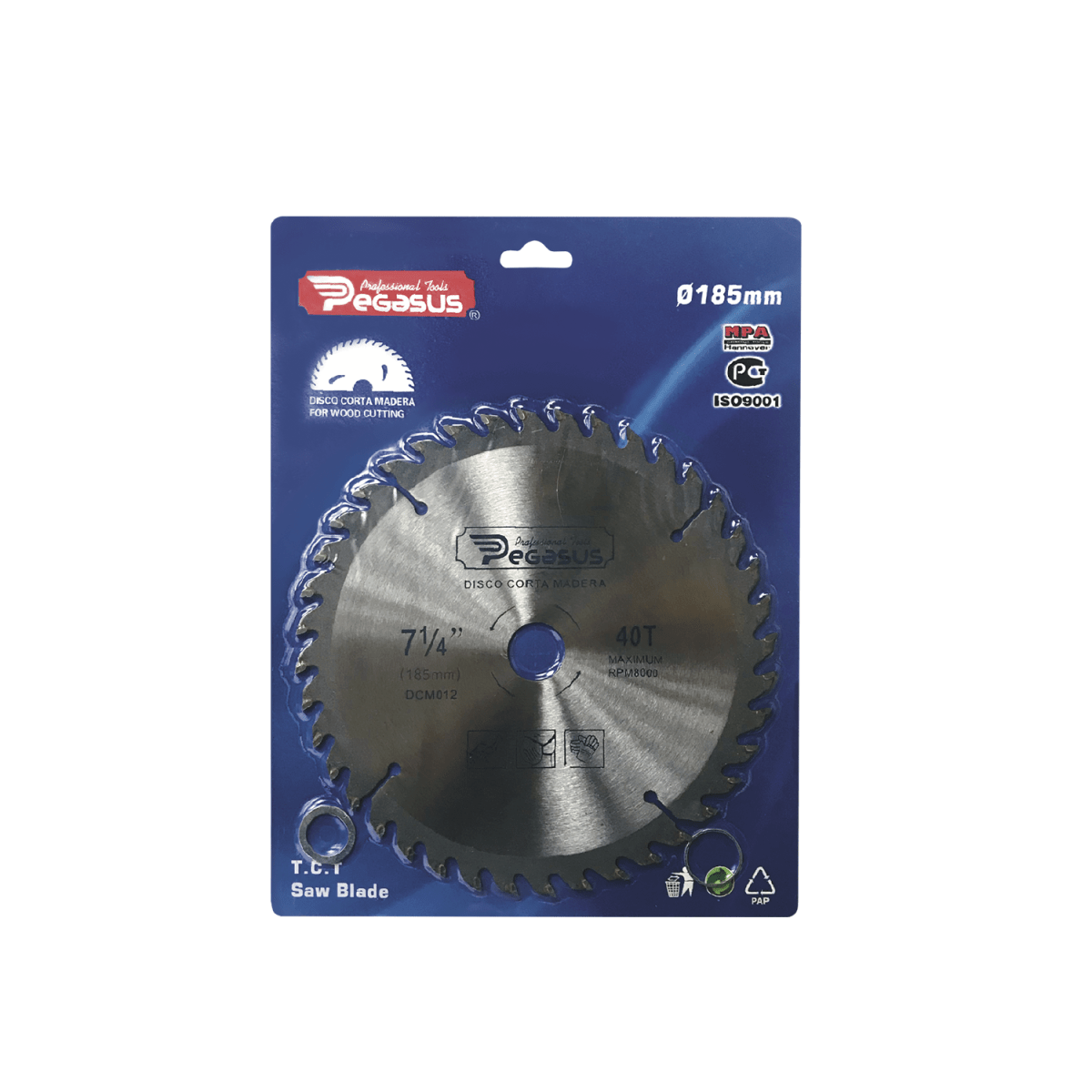 DISCO CORTE MADERA 185MM 40T PEGASUS1