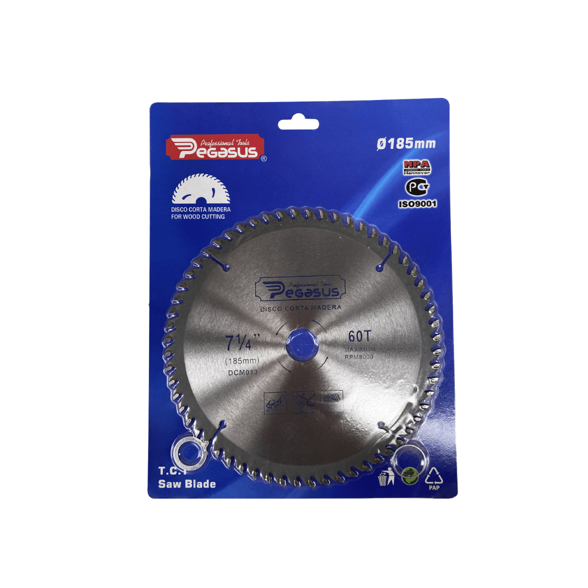 DISCO CORTE MADERA 185MM 60T PEGASUS1