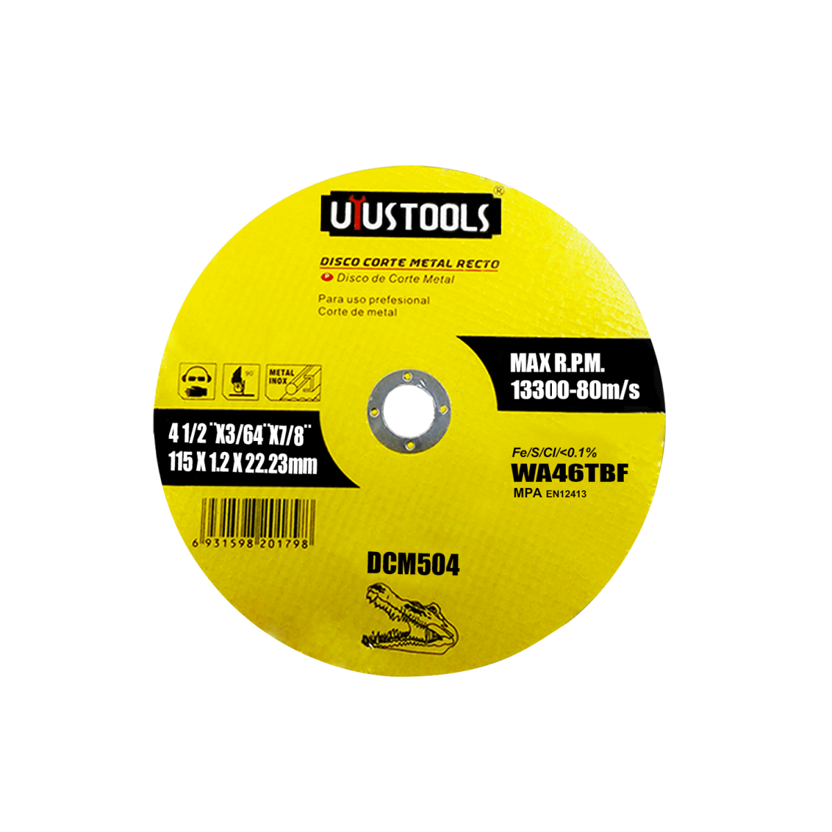 DISCO DE CORTE PARA METAL 115MMX1.2X22.23 UYUSTOOLS1