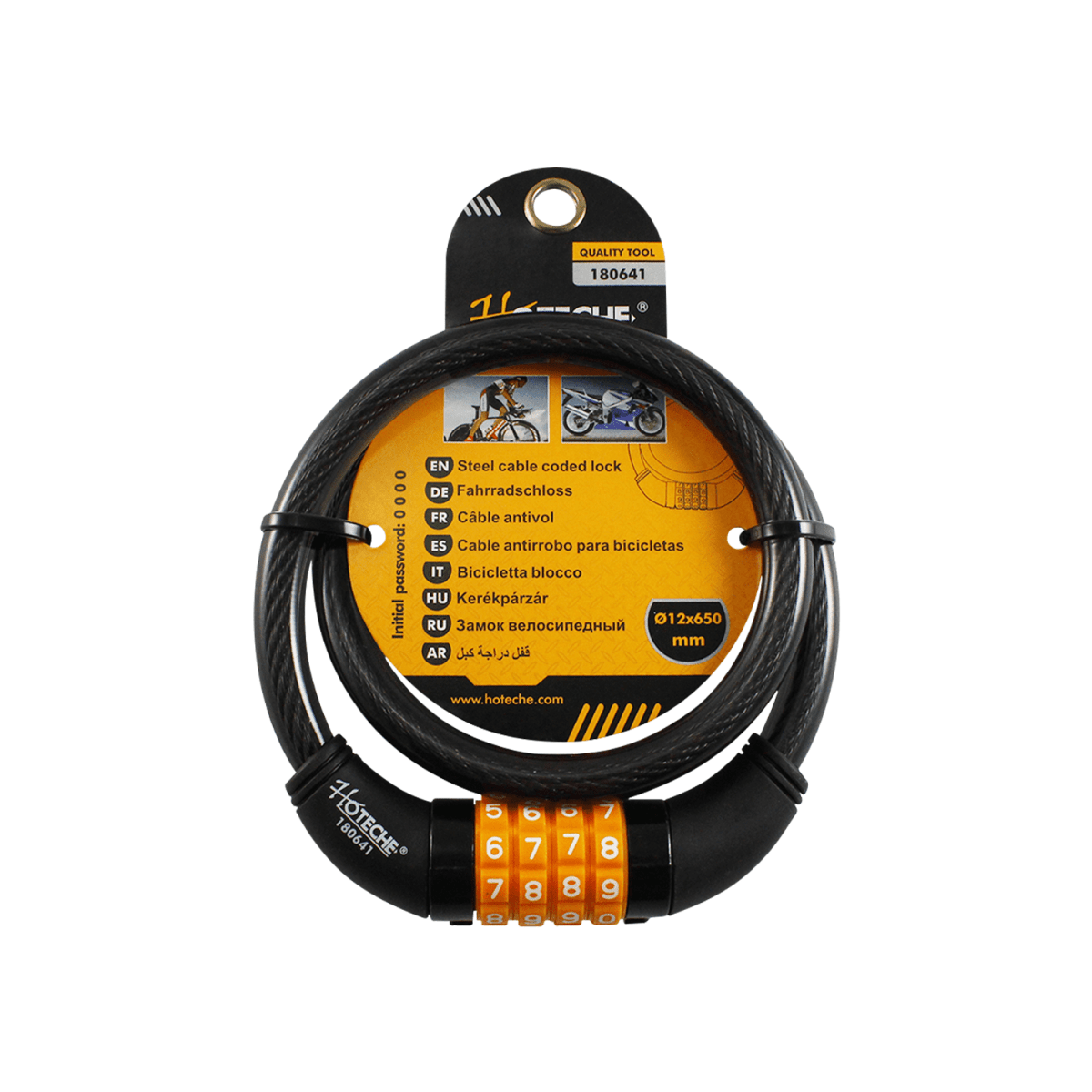 CADENA DE BLOQUEO CON CABLE ESPIRAL DE 60PCS HOTECHE1
