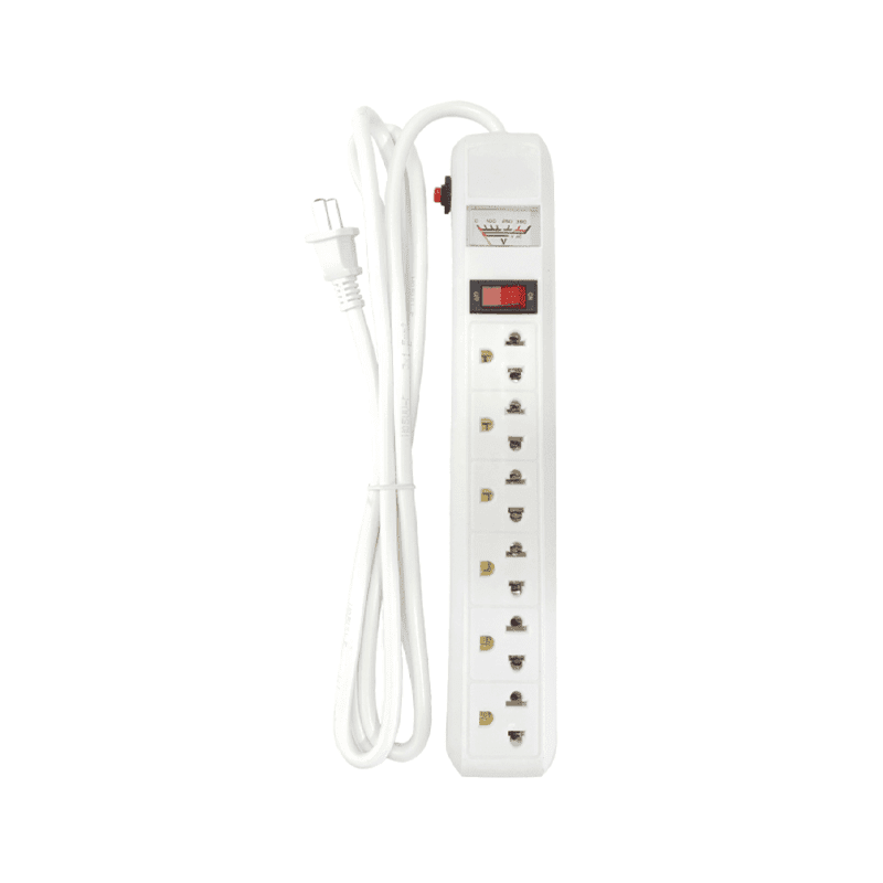 ALARGADOR 6 TOMAS CON INTERRUPTOR 1.8 MT COLOR BLANCO1