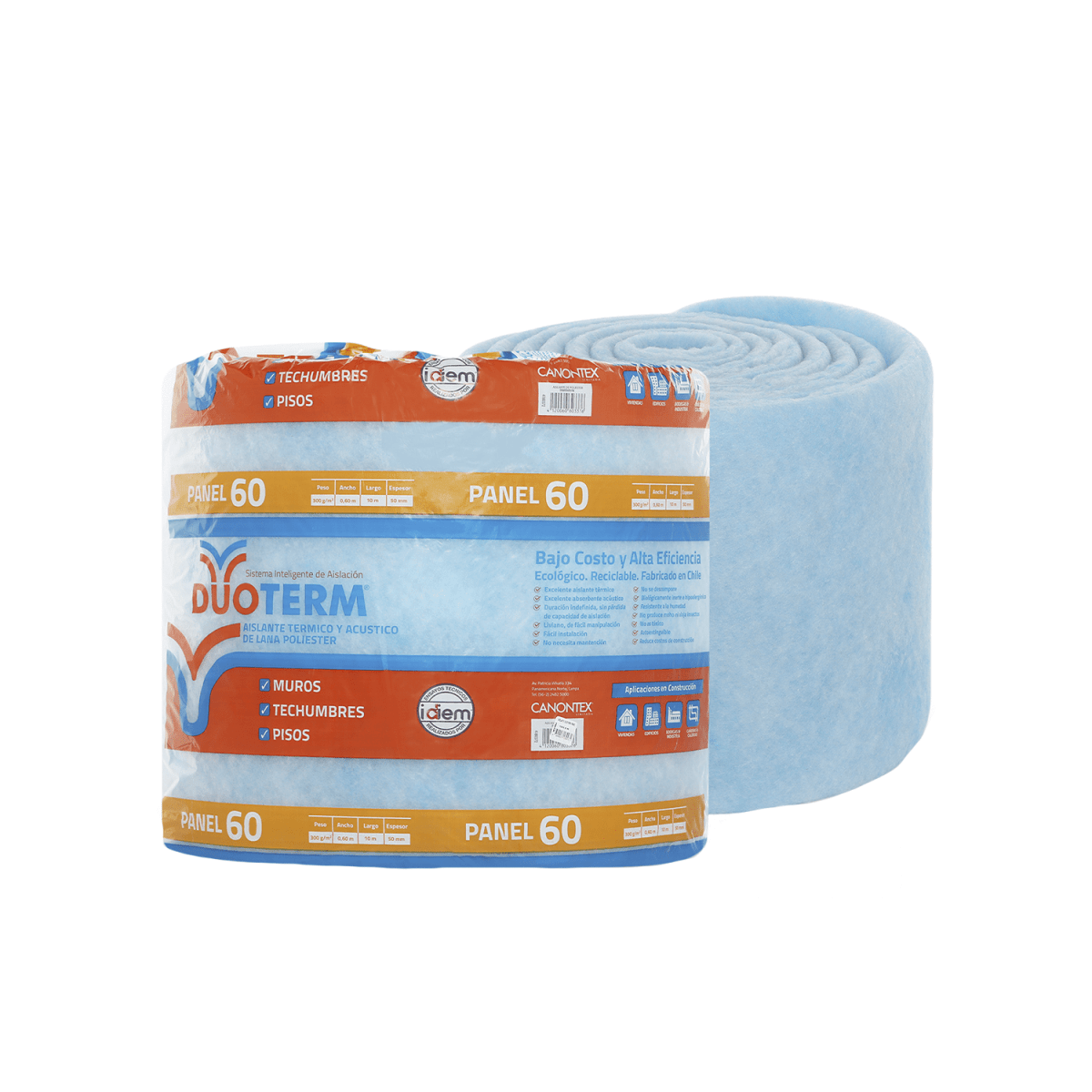 AISLANTE TERMICO-ACUSTICO MARCA DUOTERM 5X60CMX10MT1