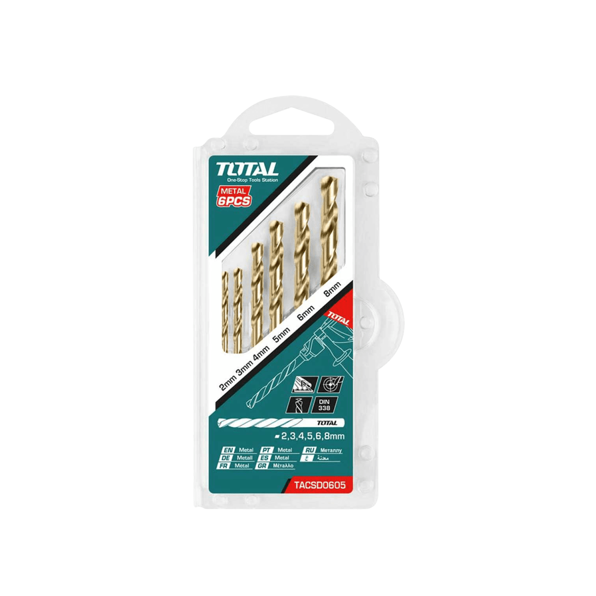 BROCA PARA META 6 PCS TOTAL TACSD06051