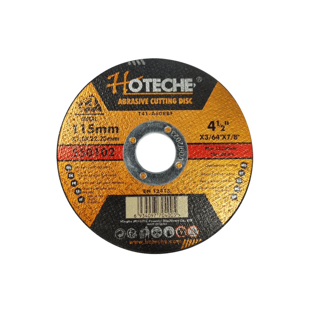 DISCO DE CORTE ABRASIVO PARA METAL/ACEROMAX VELOC.80M HOTECHE1