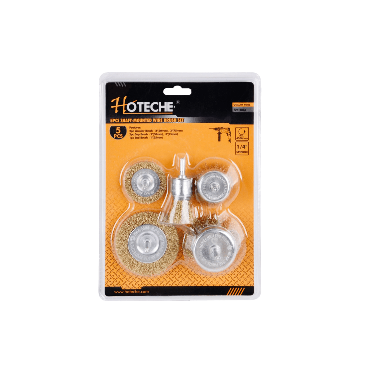 ESCOBILLA PARA TALADRO JUEGO DE 5PCS MARCA HOTECHE 5910032