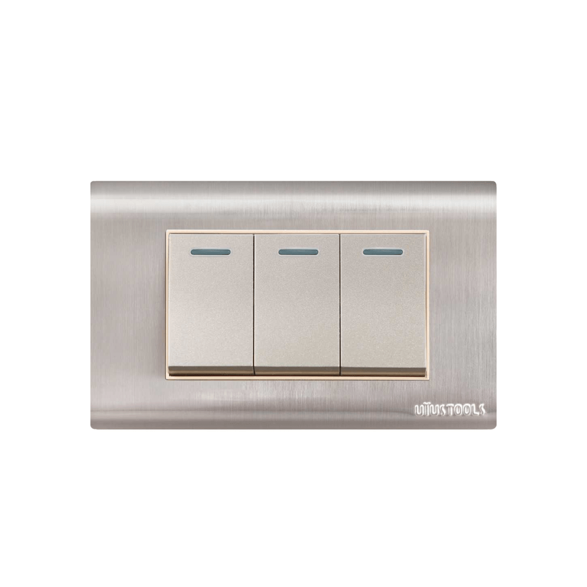 INTERRUPTOR EMPO. TRIPLE 16A ACERO-INOX CURVA UYUSTOOLS1