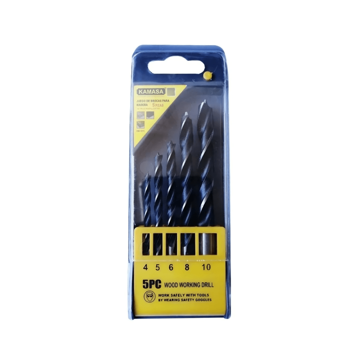 JUEGO BROCAS P/MADERA 5P 4-10MM KAMASA1