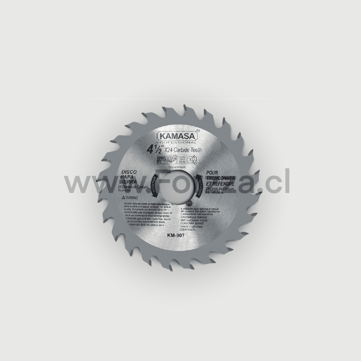 DISCO P/SIERRA 4-1/2 KAMASA 4-1/2*24T*7/8 KM-9071