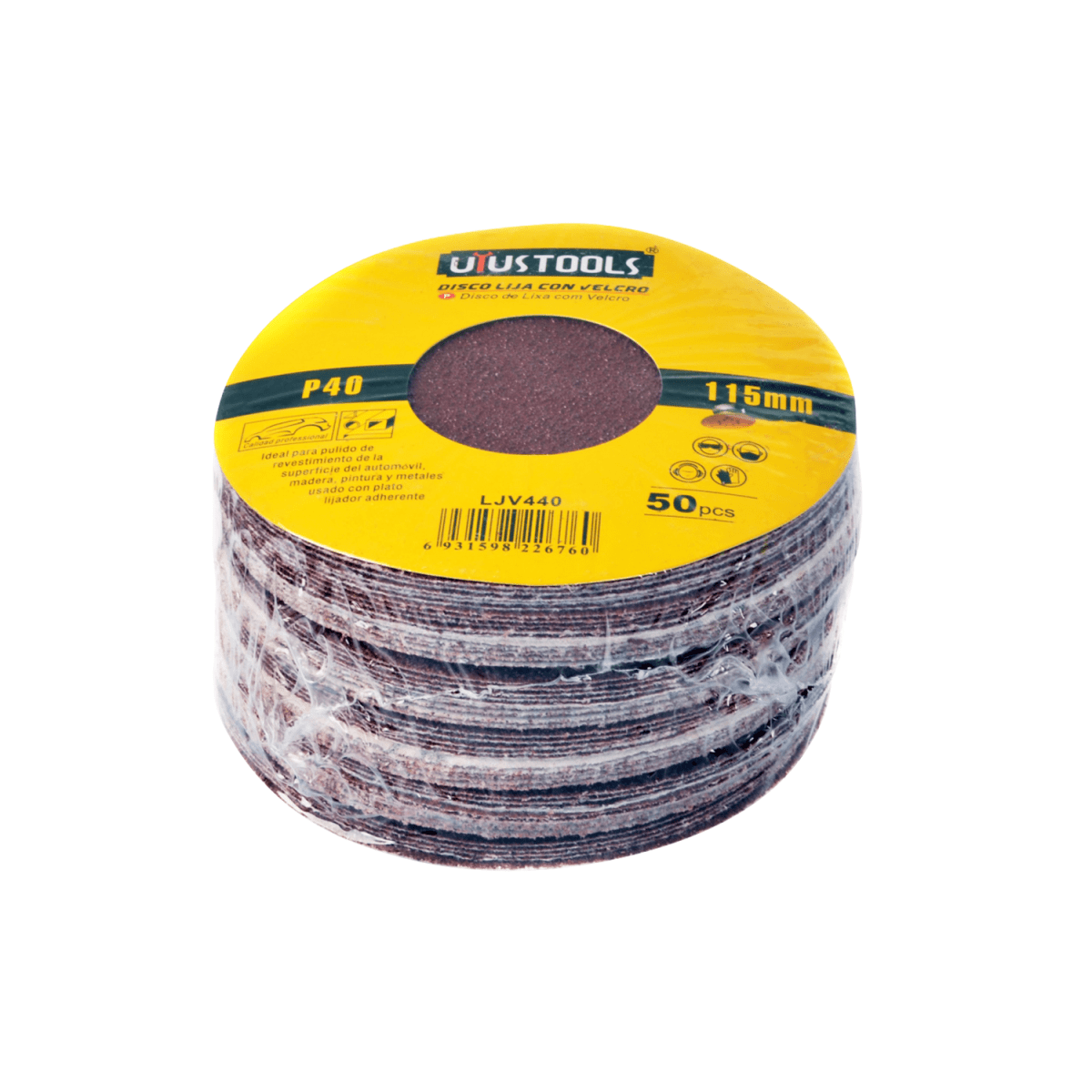 DISCO CON VELCRO 115MM #40 UYUSTOOLS1