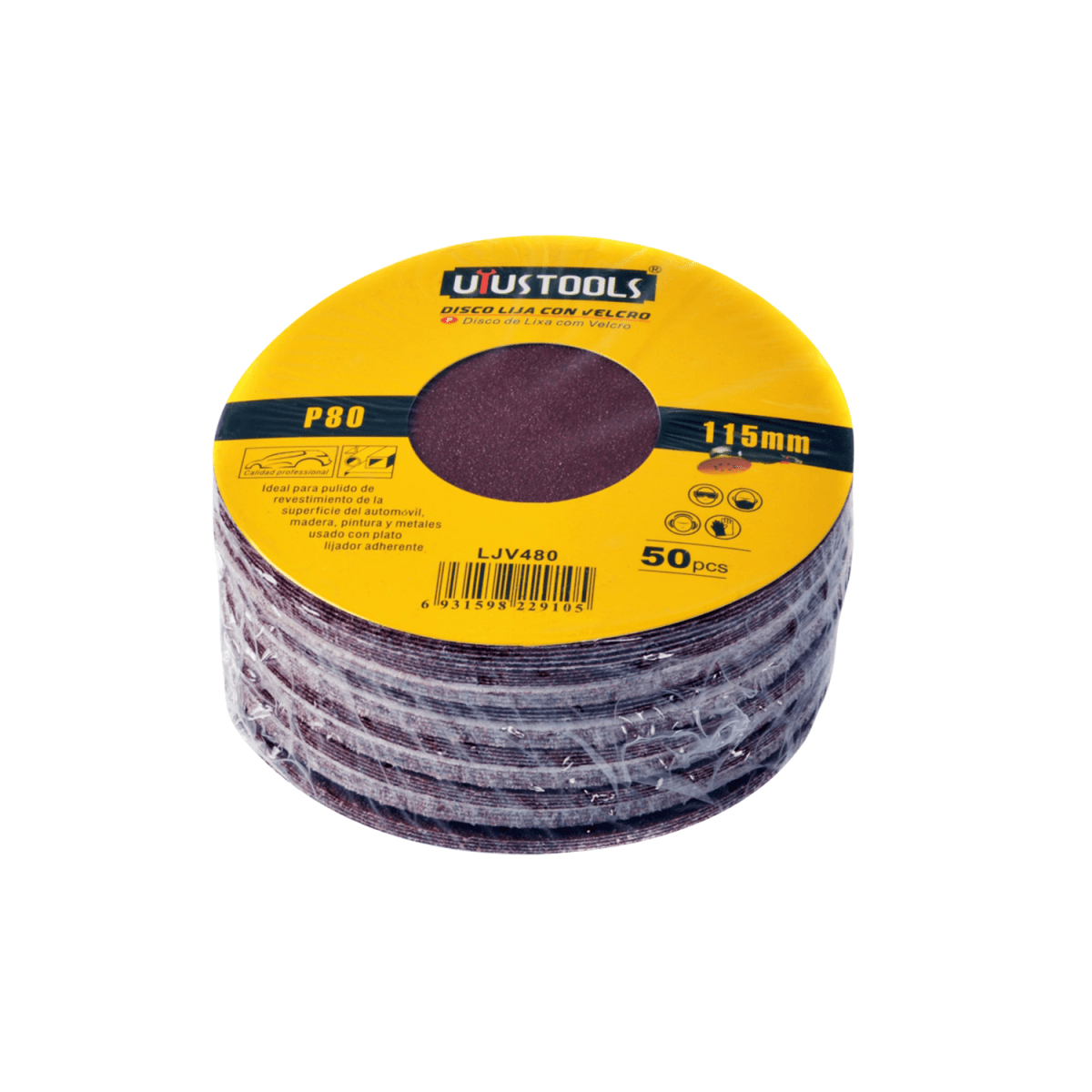 DISCO LIJA CON VELCRO 4 1/2? #80 UYUSTOOLS1