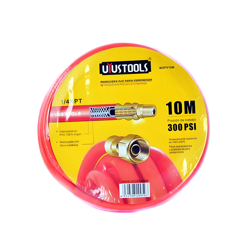 MANGUERA PVC COMPRESOR 10MX1/4 NPT M/UYUSTOOLS1