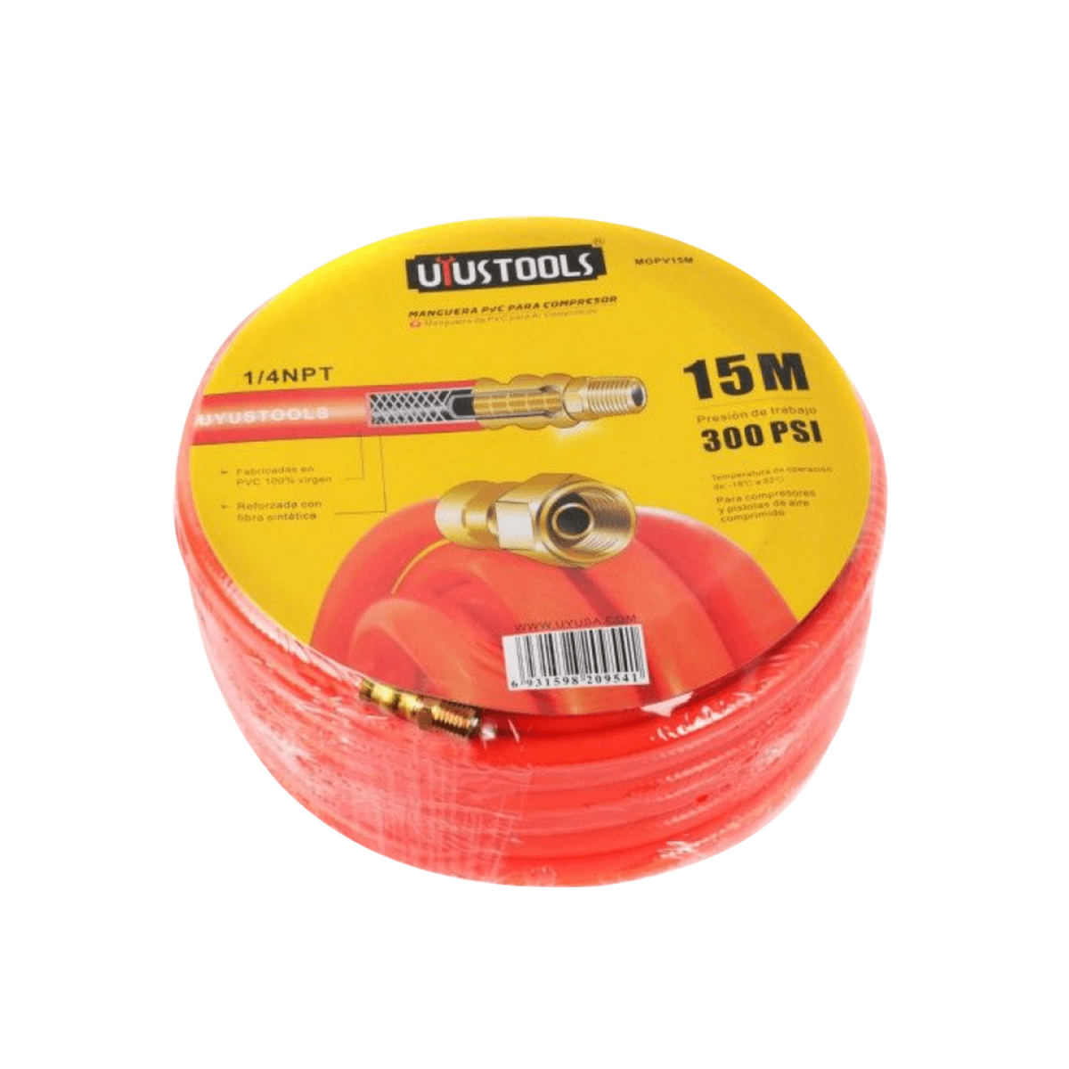 MANGUERA COMPRESOR 15M 1/4 NPT UYUSTOOLS1