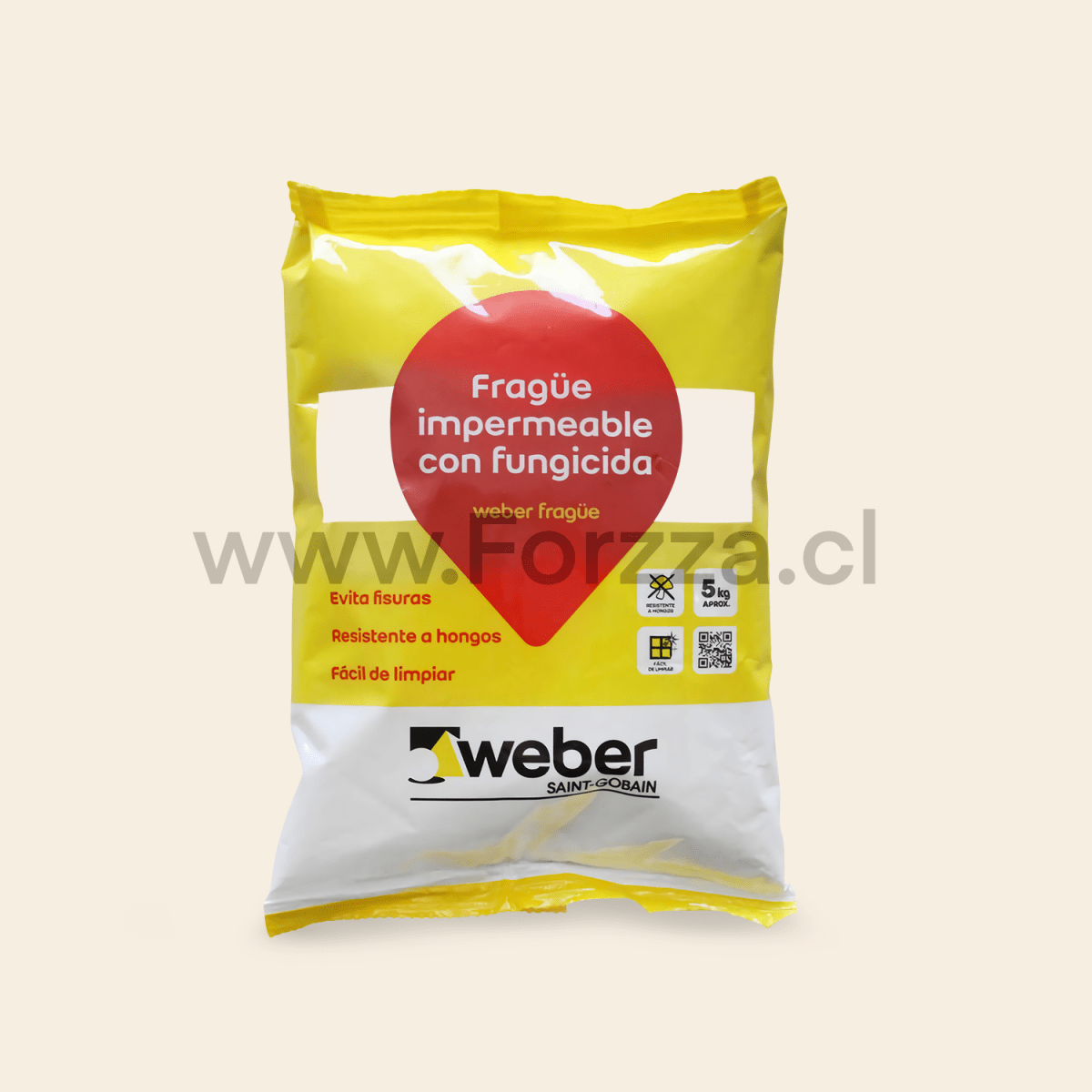 FRAGUE MARFIL IMPERMEABLE WEBER TEK QUI1321 5KG1
